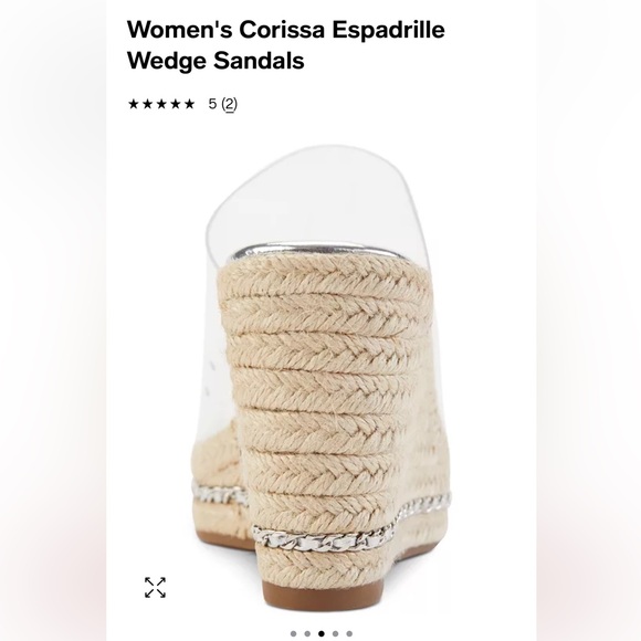 NEW Karl Lagerfeld Corissa Transparent Platform Wedges Espadrilles Sandals - Picture 2 of 5